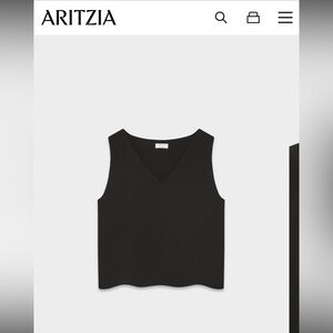 Aritzia Black V-Neck Tank Top
